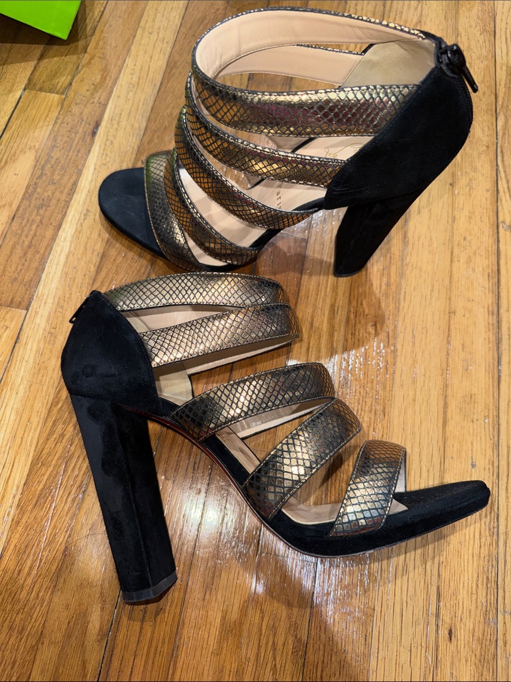 Christian Louboutin Mehari 120mm Ankle sandals Gold